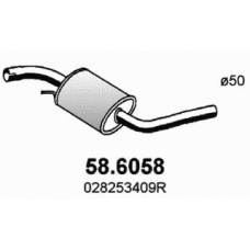 58.6058 ASSO Средний глушитель выхлопных газов