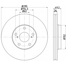 8DD 355 114-281 HELLA PAGID Тормозной диск