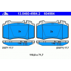 13.0460-4984.2 ATE Комплект тормозных колодок, дисковый тормоз