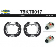 79KT0017 ICER Комплект тормозных колодок