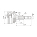 CVJ5047.10 OPEN PARTS Шарнирный комплект, приводной вал