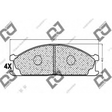 BP1096 DJ PARTS Комплект тормозных колодок, дисковый тормоз