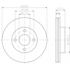 8DD 355 101-391 HELLA Тормозной диск