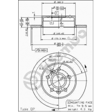 08.6704.10 BREMBO Тормозной диск