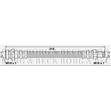 BBH6251 BORG & BECK Тормозной шланг