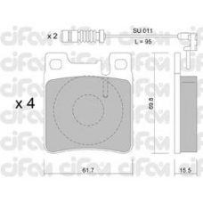 822-567-0K CIFAM Комплект тормозных колодок, дисковый тормоз