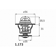 1.173.87 BEHR Термостат, охлаждающая жидкость