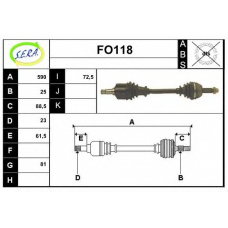 FO118 SERA Приводной вал