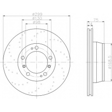 8DD 355 121-811 HELLA Тормозной диск