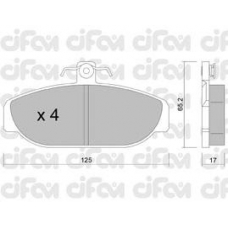 822-183-0 CIFAM Комплект тормозных колодок, дисковый тормоз