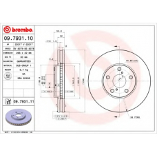 09.7931.11 BREMBO Тормозной диск