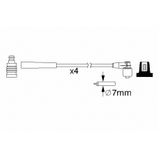 0 986 357 193 BOSCH Комплект проводов зажигания