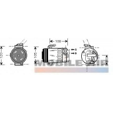 3700K350 VAN WEZEL Компрессор, кондиционер