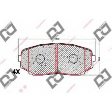 BP1687 DJ PARTS Комплект тормозных колодок, дисковый тормоз