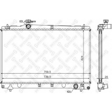 10-26320-SX STELLOX Радиатор, охлаждение двигателя