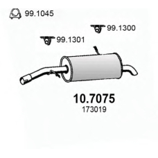 10.7075 ASSO Глушитель выхлопных газов конечный