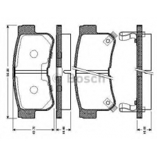 0 986 TB2 803 BOSCH Комплект тормозных колодок, дисковый тормоз