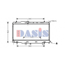 350027N AKS DASIS Радиатор, охлаждение двигателя