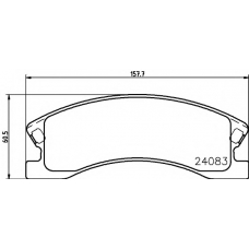 8DB 355 011-541 HELLA Комплект тормозных колодок, дисковый тормоз