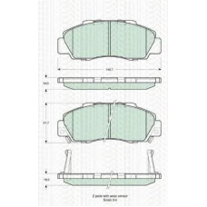 8110 40004 TRIDON Brake pads - front