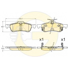 6135882 GIRLING Комплект тормозных колодок, дисковый тормоз