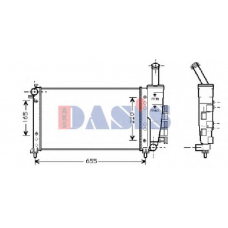 080061N AKS DASIS Радиатор, охлаждение двигателя