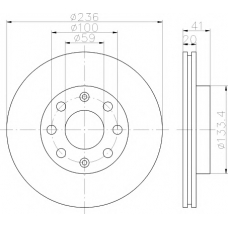 8DD 355 111-341 HELLA PAGID Тормозной диск