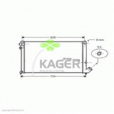 31-1450 KAGER Радиатор, охлаждение двигателя