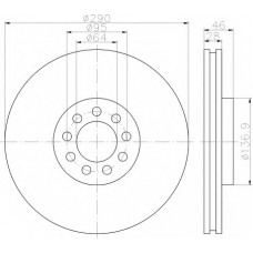 8DD 355 117-461 HELLA Тормозной диск