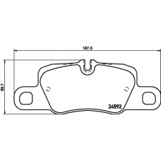 8DB 355 015-581 HELLA Комплект тормозных колодок, дисковый тормоз