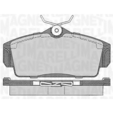 363916060344 MAGNETI MARELLI Комплект тормозных колодок, дисковый тормоз