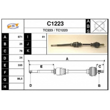 C1223 SNRA Приводной вал