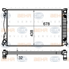 8MK 376 735-011 HELLA Радиатор, охлаждение двигателя