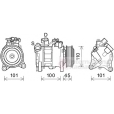 0600K499 VAN WEZEL Компрессор, кондиционер