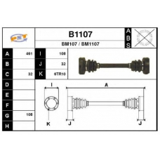 B1107 SNRA Приводной вал