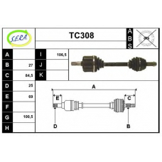 TC308 SERA Приводной вал