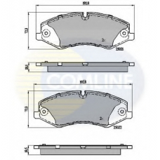 CBP02030 COMLINE Комплект тормозных колодок, дисковый тормоз