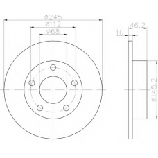 8DD 355 101-381 HELLA Тормозной диск