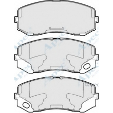 PAD1726 APEC Комплект тормозных колодок, дисковый тормоз