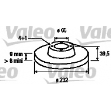 186729 VALEO Тормозной диск