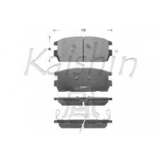 D11139OE KAISHIN Комплект тормозных колодок, дисковый тормоз