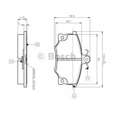 0 986 TB2 006 BOSCH Комплект тормозных колодок, дисковый тормоз