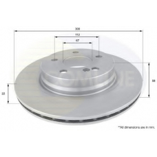 ADC1658V COMLINE Тормозной диск
