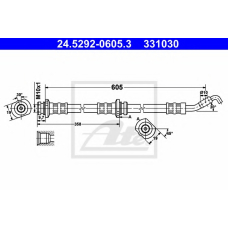 24.5292-0605.3 ATE Тормозной шланг