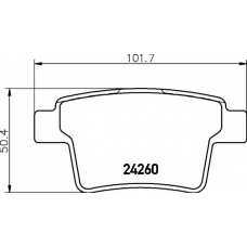 8DB 355 012-171 HELLA Комплект тормозных колодок, дисковый тормоз