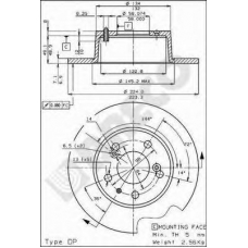 BS 7250 BRECO Тормозной диск