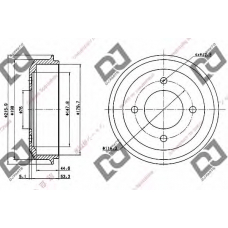 BR1021 DJ PARTS Тормозной барабан