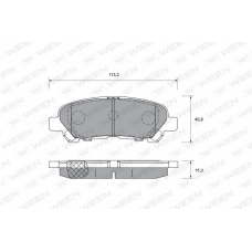 151-0011 WEEN Комплект тормозных колодок, дисковый тормоз