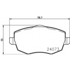 8DB 355 011-221 HELLA Комплект тормозных колодок, дисковый тормоз