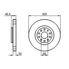 0 986 479 258 BOSCH Тормозной диск